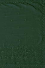 Thumbnail for Green Georgette Embroidered and Stone Work Saree with Unstitched Blouse Piece - Roozal - Distacart