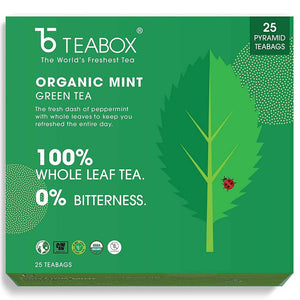 Teabox Organic Mint Green Tea Bags