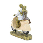 Thumbnail for Tied Ribbons Romantic Love Couple On Scooter Showpiece Statue Decorative Items For Home - Distacart