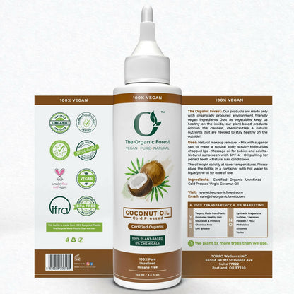 The Organic Forest Cold Pressed Coconut Oil - Distacart