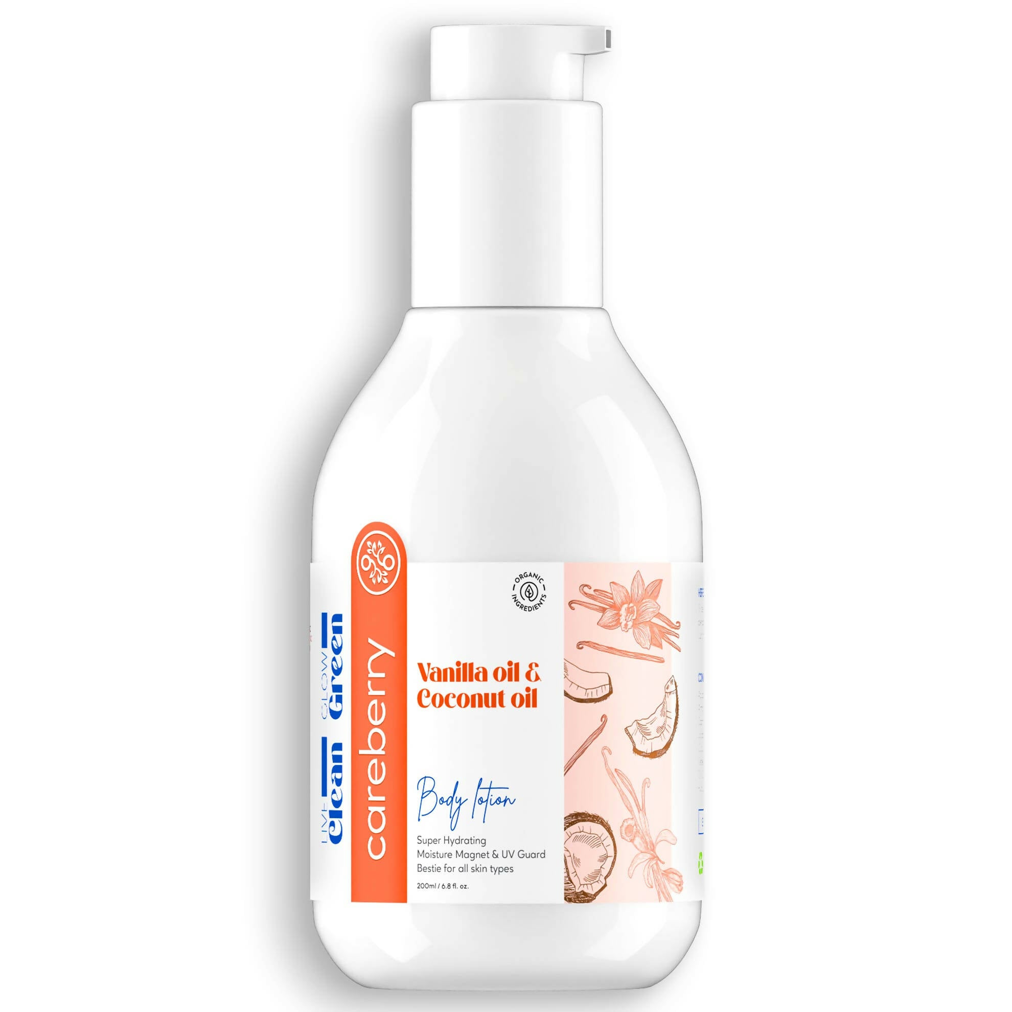 Careberry Vanilla & Extra Virgin Coconut Oil Body Lotion - Distacart