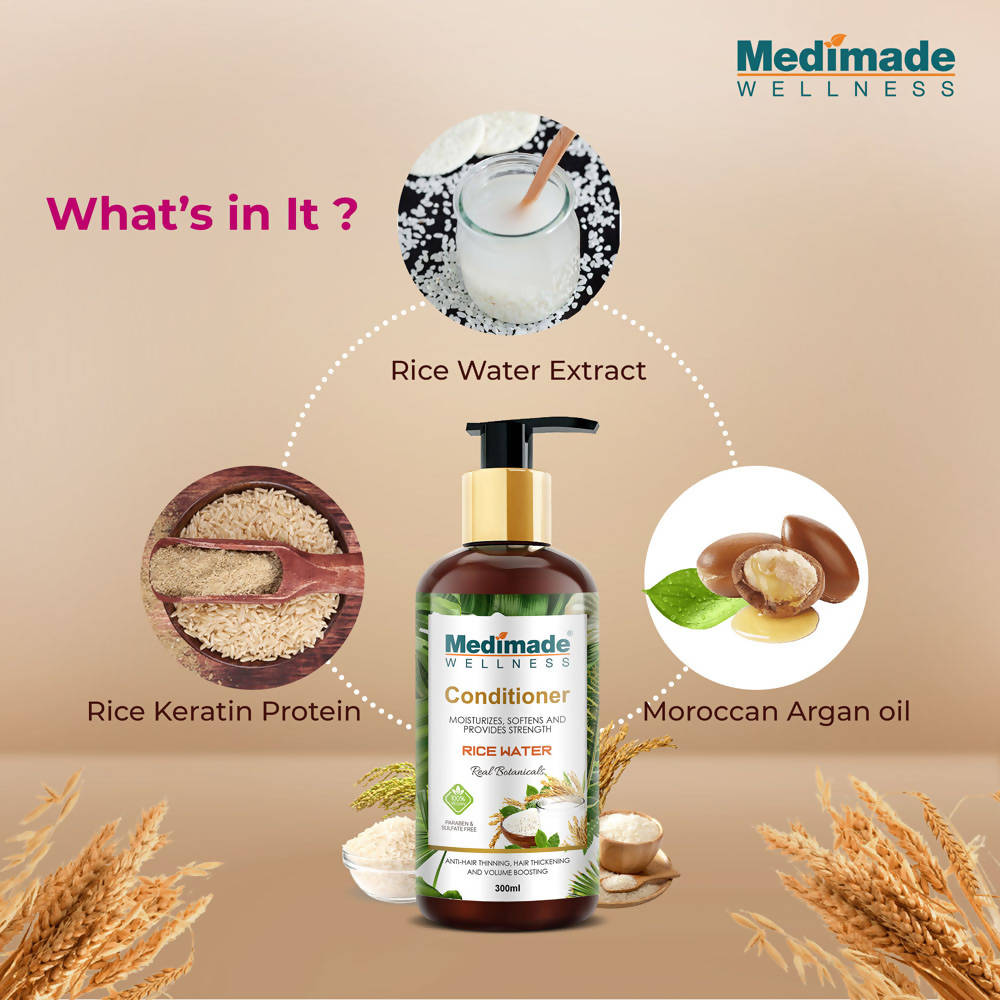 Medimade Wellness Rice Water Hair Conditioner - Distacart