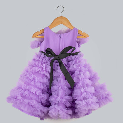 Pink Cow Fashions Purple Frilled Dress - Distacart