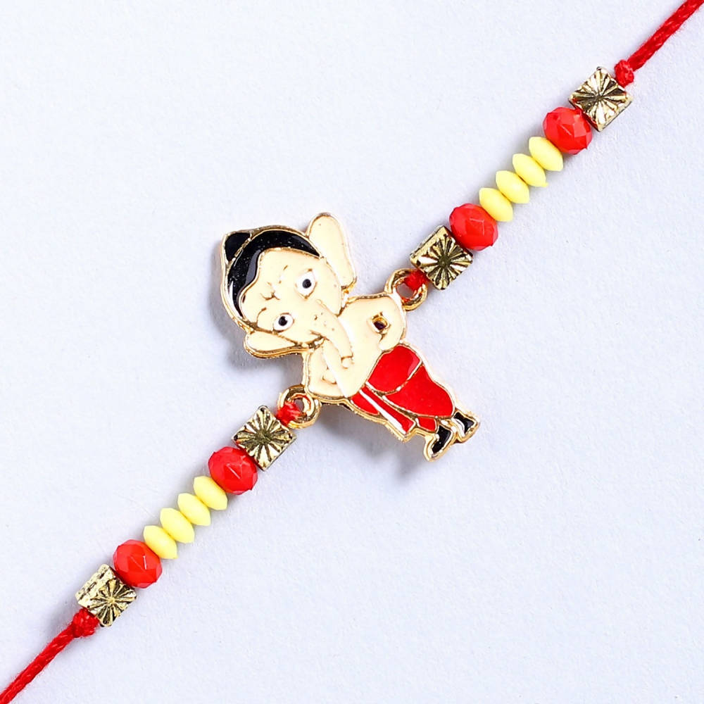 Cute Ganesha Rakhi & Silk Chocolates