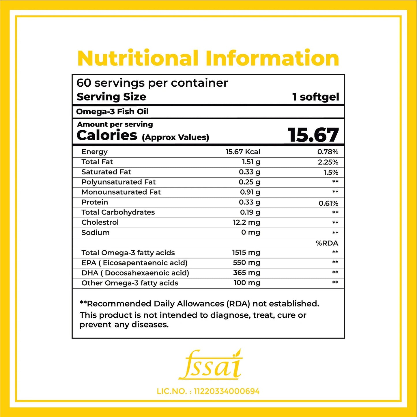 Boldfit Omega-3 Fish Oil Triple Strength Softgels - Distacart