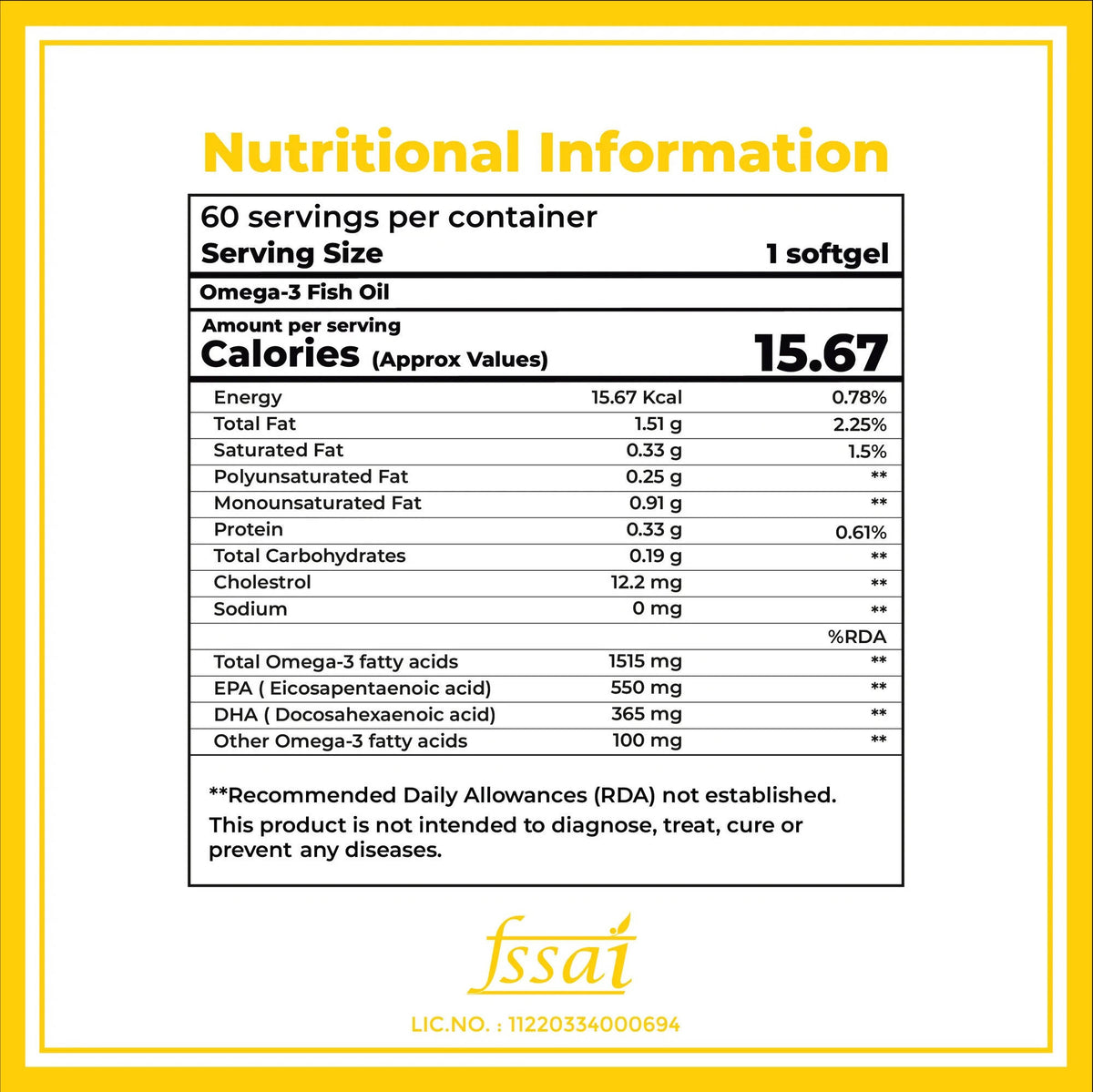 Boldfit Omega-3 Fish Oil Triple Strength Softgels - Distacart