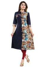Thumbnail for Snehal Creations Designer Rayon Long Kurti With Embroidery - Distacart