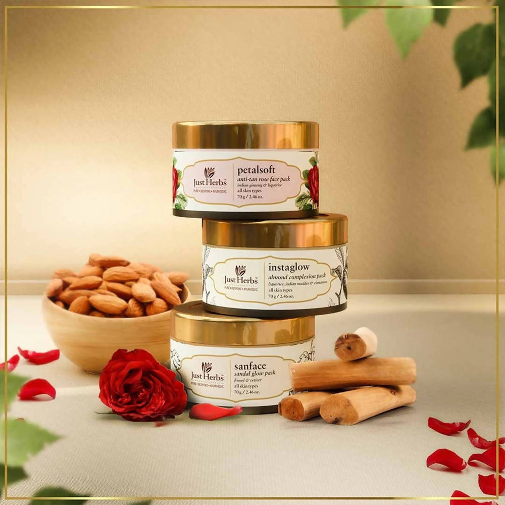 Just Herbs Ayurvedic Face Pack Trio Combo online