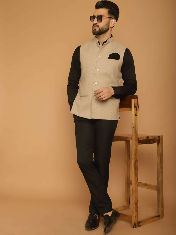 Even Apparels Pure Wool Nehru Jacket - Off White - Distacart