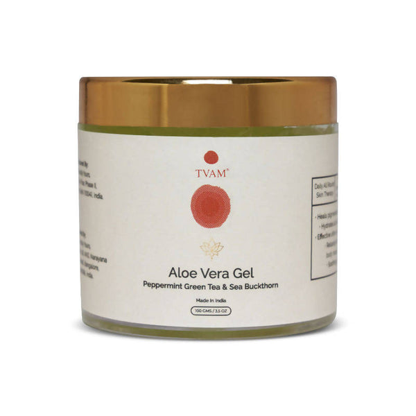 Tvam Peppermint, Green Tea & Sea Buckthorn Aloe Vera Gel - Distacart