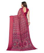Thumbnail for Vamika Cotton Pink Jari Border Bollywood Style Saree (VASU PINK) - Distacart