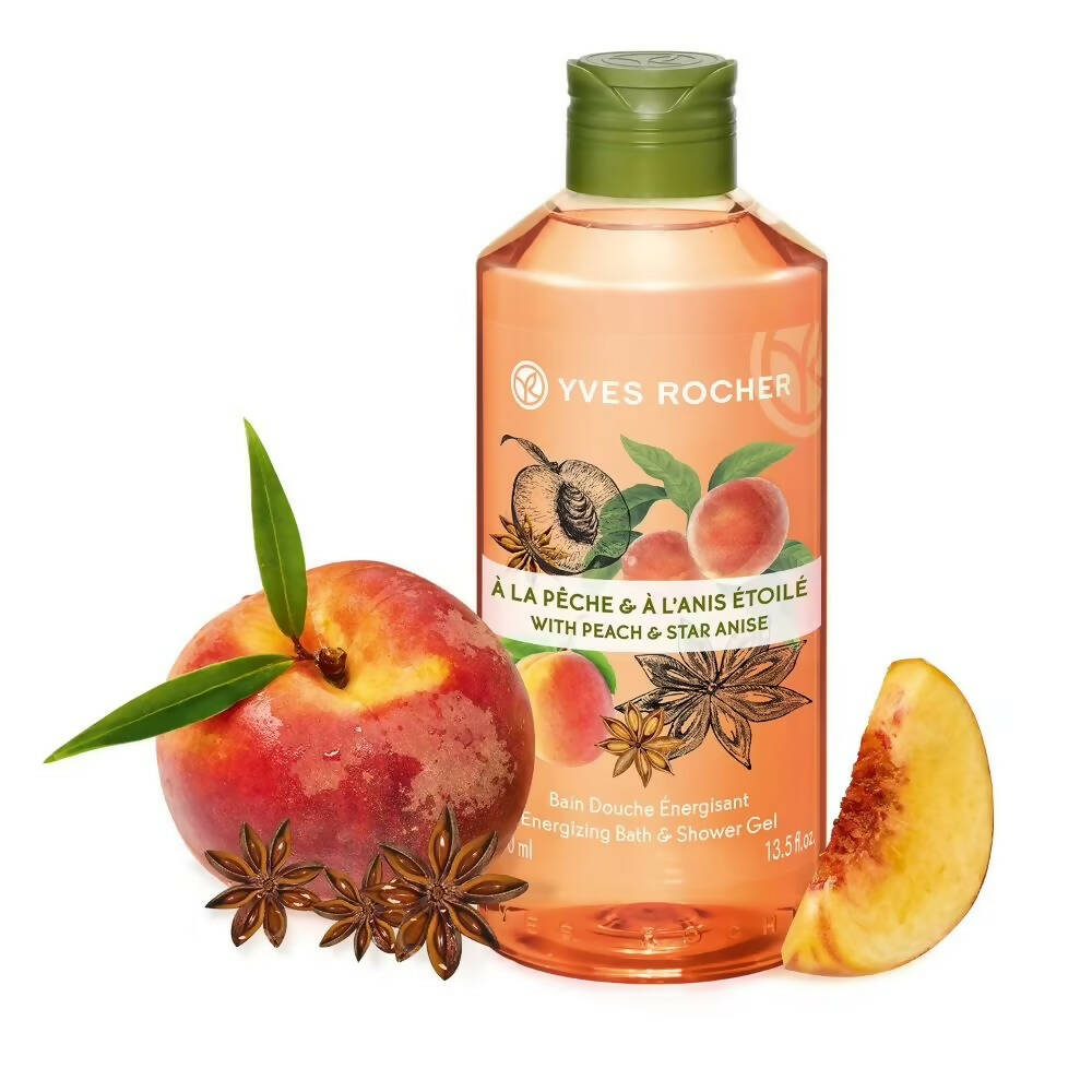 Yves Rocher Peach Star Anise Energizing Bath & Shower Gel - Distacart