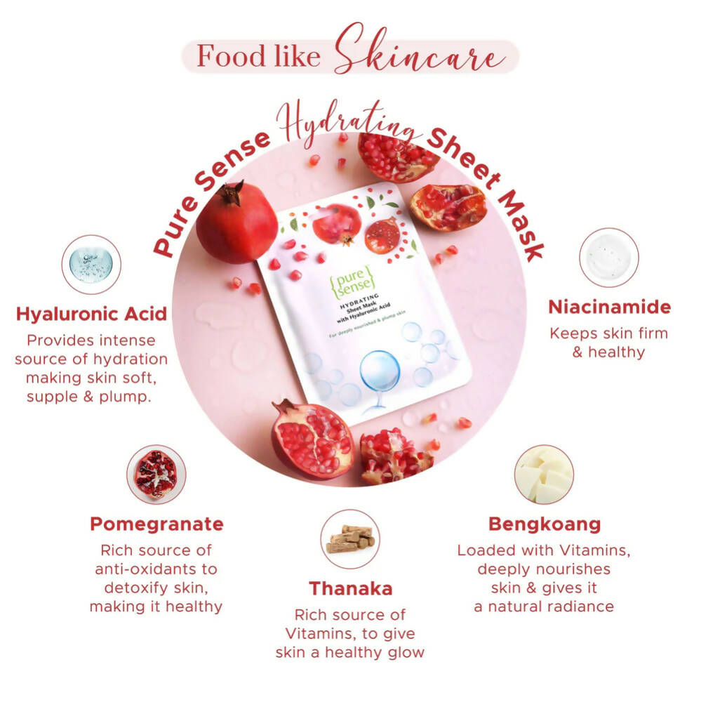 PureSense Hydrating Sheet Mask with Hyaluronic Acid - Distacart