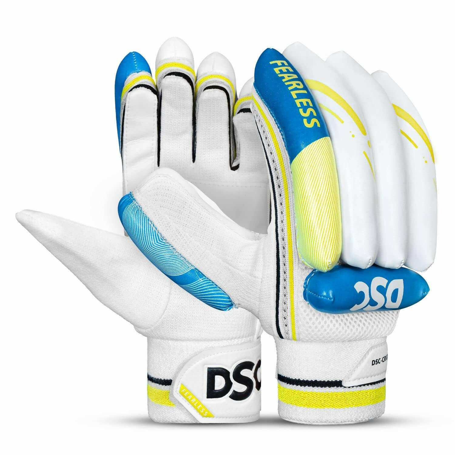 DSC Condor Ruffle Cricket Batting Gloves - Youth Left Multicolour with Cotton Gusset - Distacart