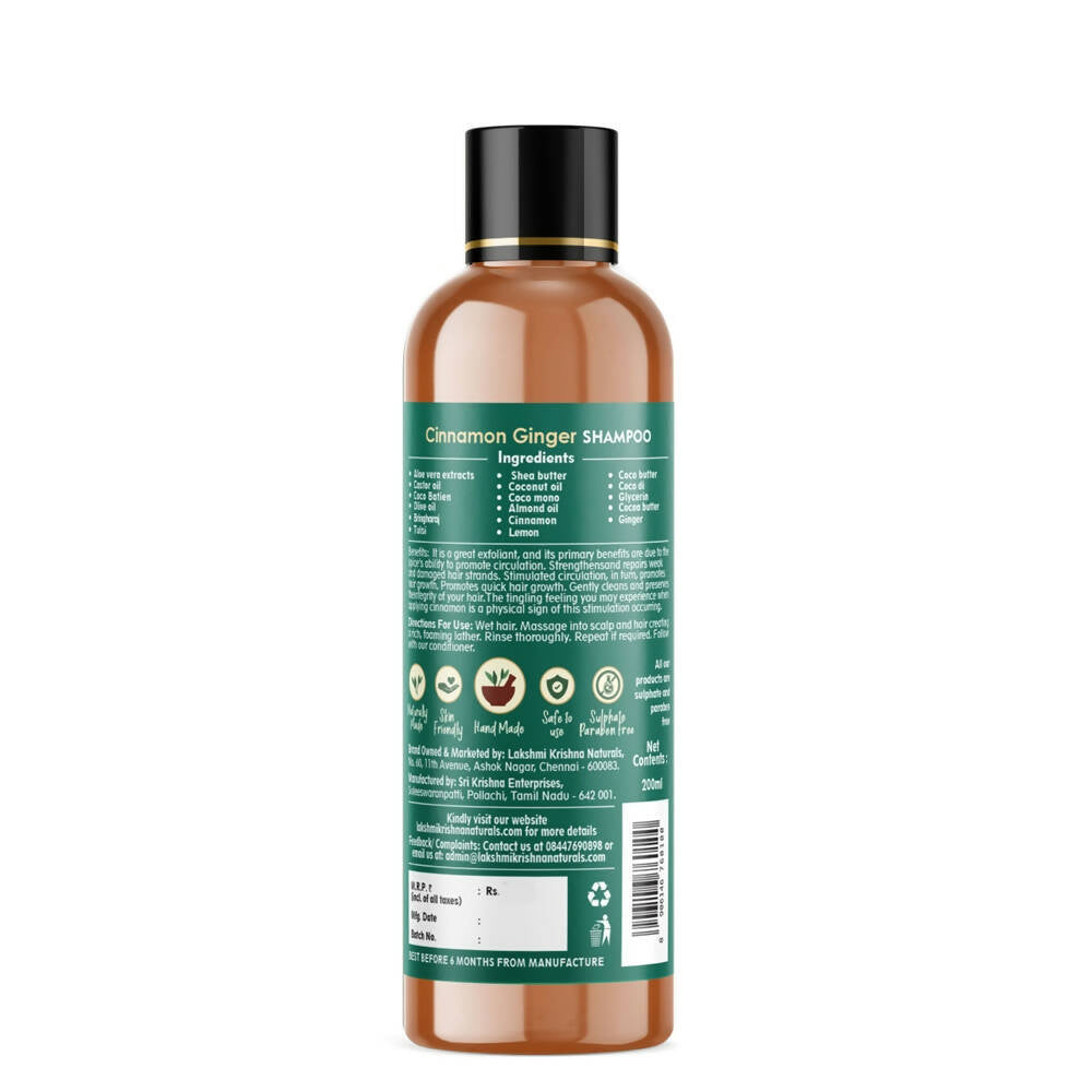 Lakshmi Krishna Naturals Cinnamon Ginger Shampoo - Distacart