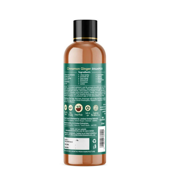Lakshmi Krishna Naturals Cinnamon Ginger Shampoo - Distacart