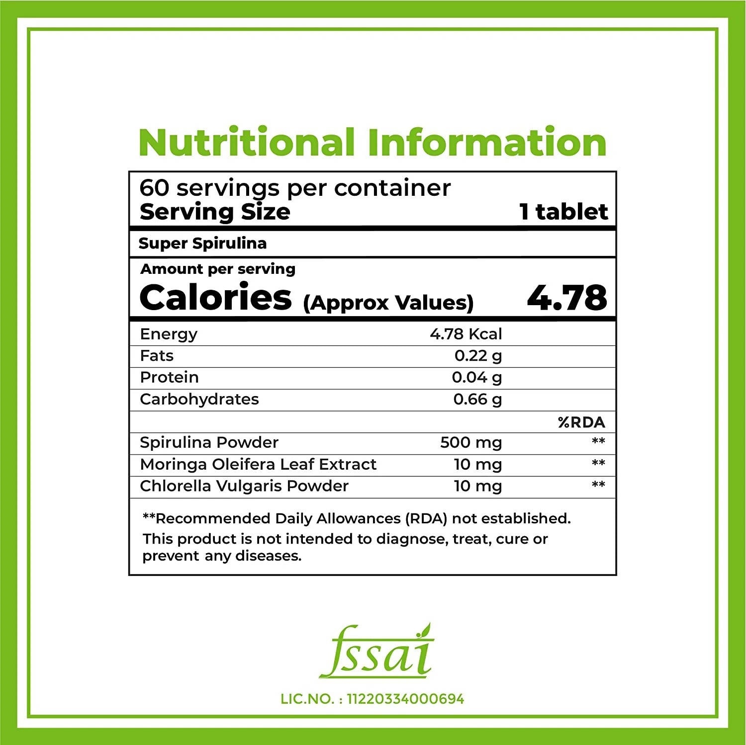 Boldfit Super Spirulina Tablets - Distacart