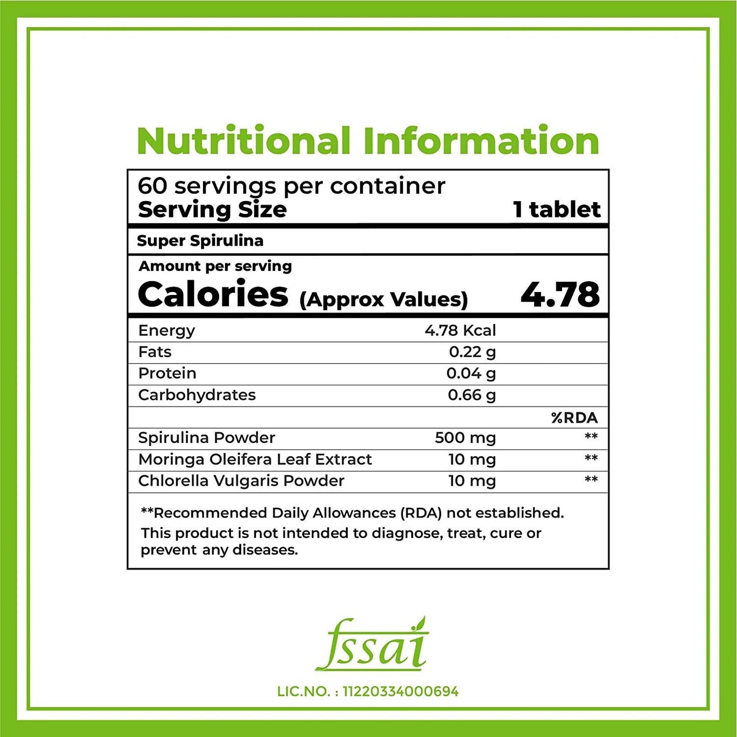 Boldfit Super Spirulina Tablets - Distacart