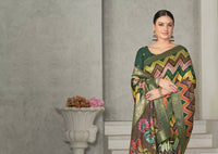 Thumbnail for Green Rangkat Tussar Silk Woven Design Saree with Unstitched Blouse - Mohmanthan Eshani - Distacart