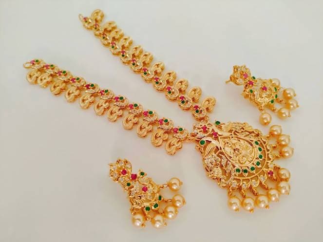 Multicolor Temple Bridal Jewelry Set