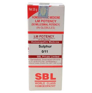 SBL Homeopathy Sulphur LM Potency