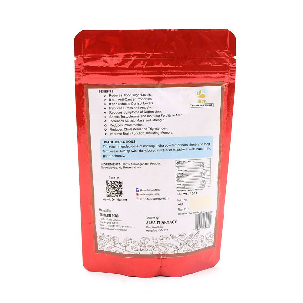 Viroga Organic Ashwagandha Powder - Distacart