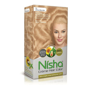 Nisha Creme Hair Color Ultra Blonde - Distacart