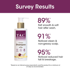 TAC - The Ayurveda Co. Onion Hair Shampoo for Hair Regrowth & Frizz Free Hair - Distacart