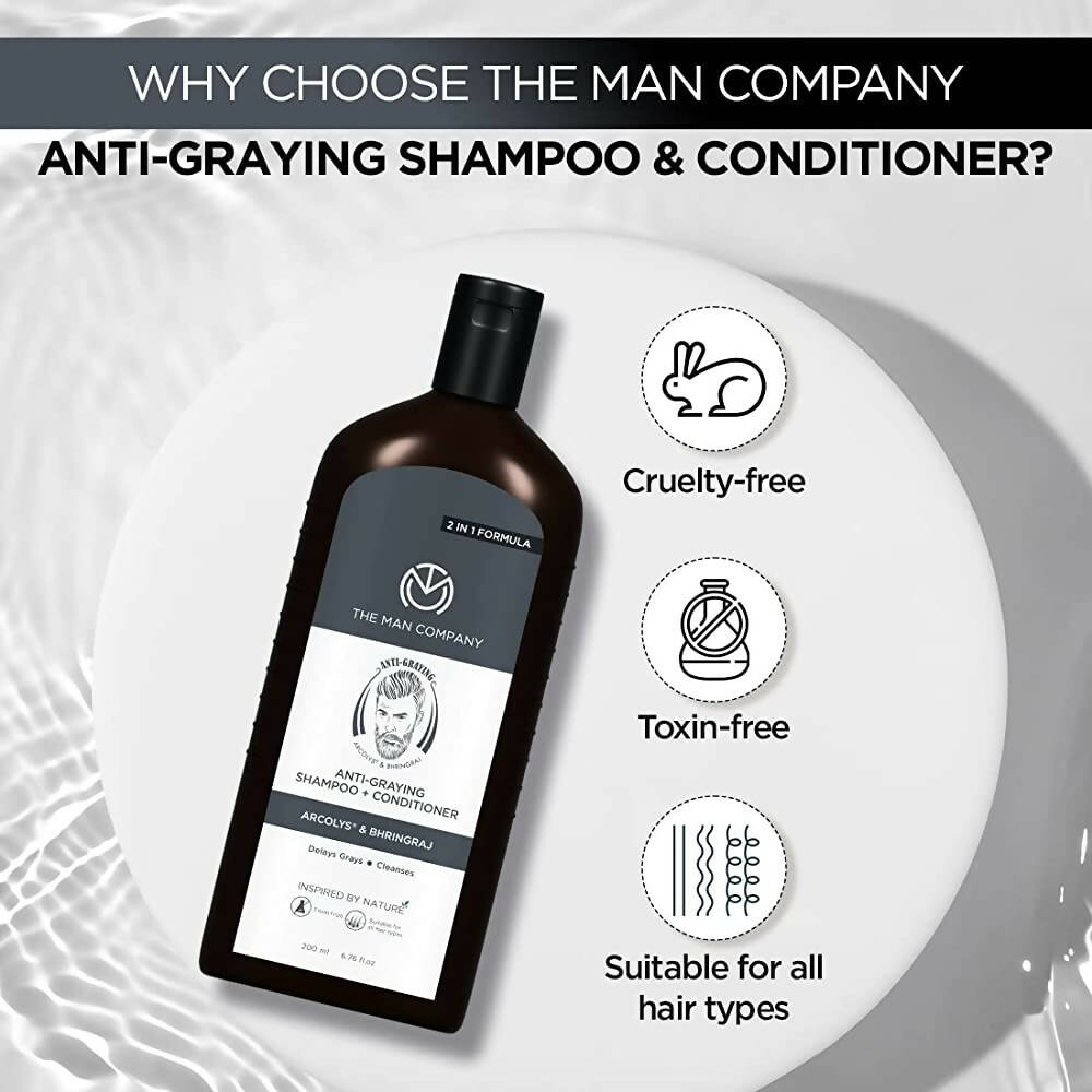 The Man Company Anti-Graying Shampoo & Conditioner for Men - Distacart