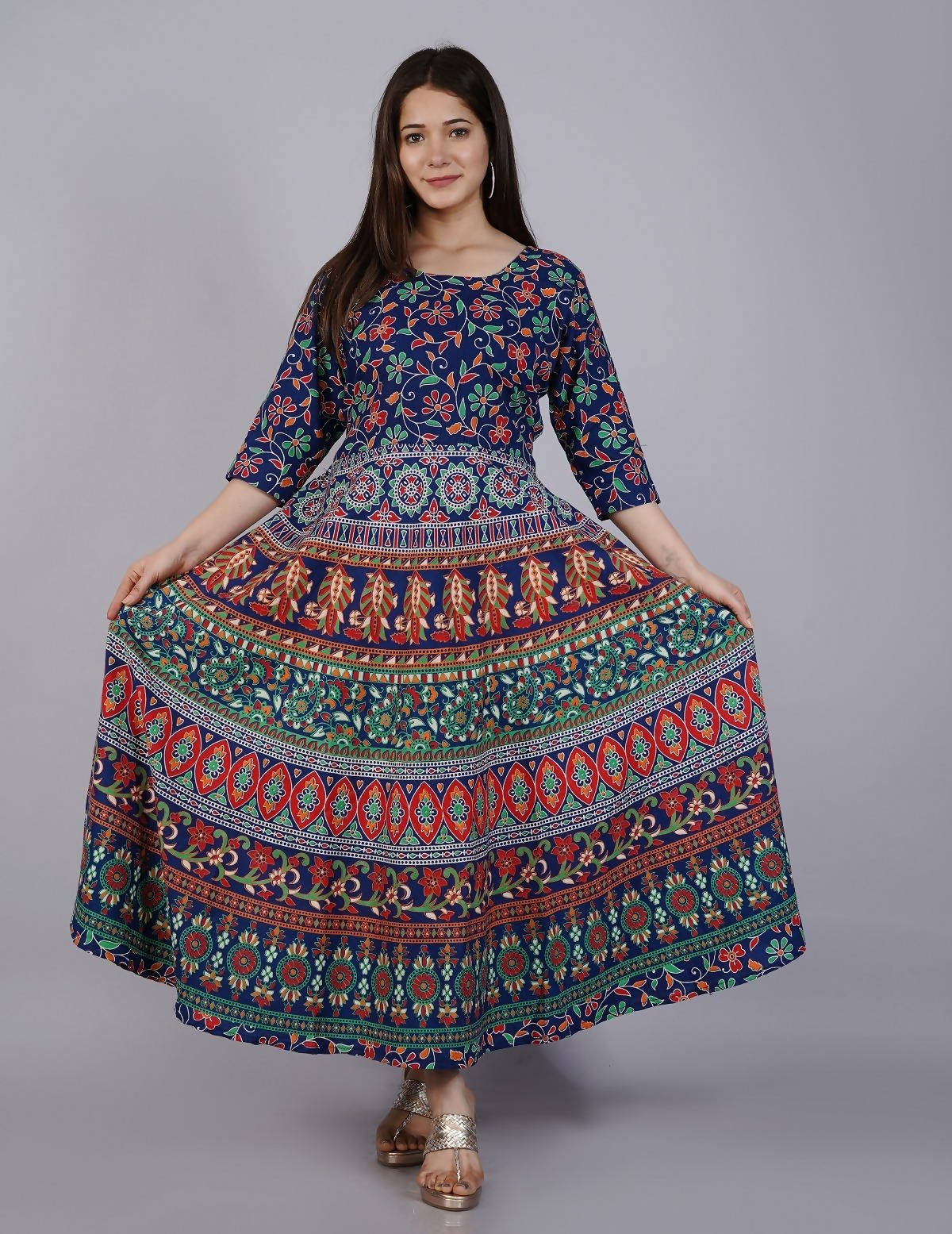 Vamika Multicolor Cotton Printed Party/Casual Wear Kurti (GAM18K)