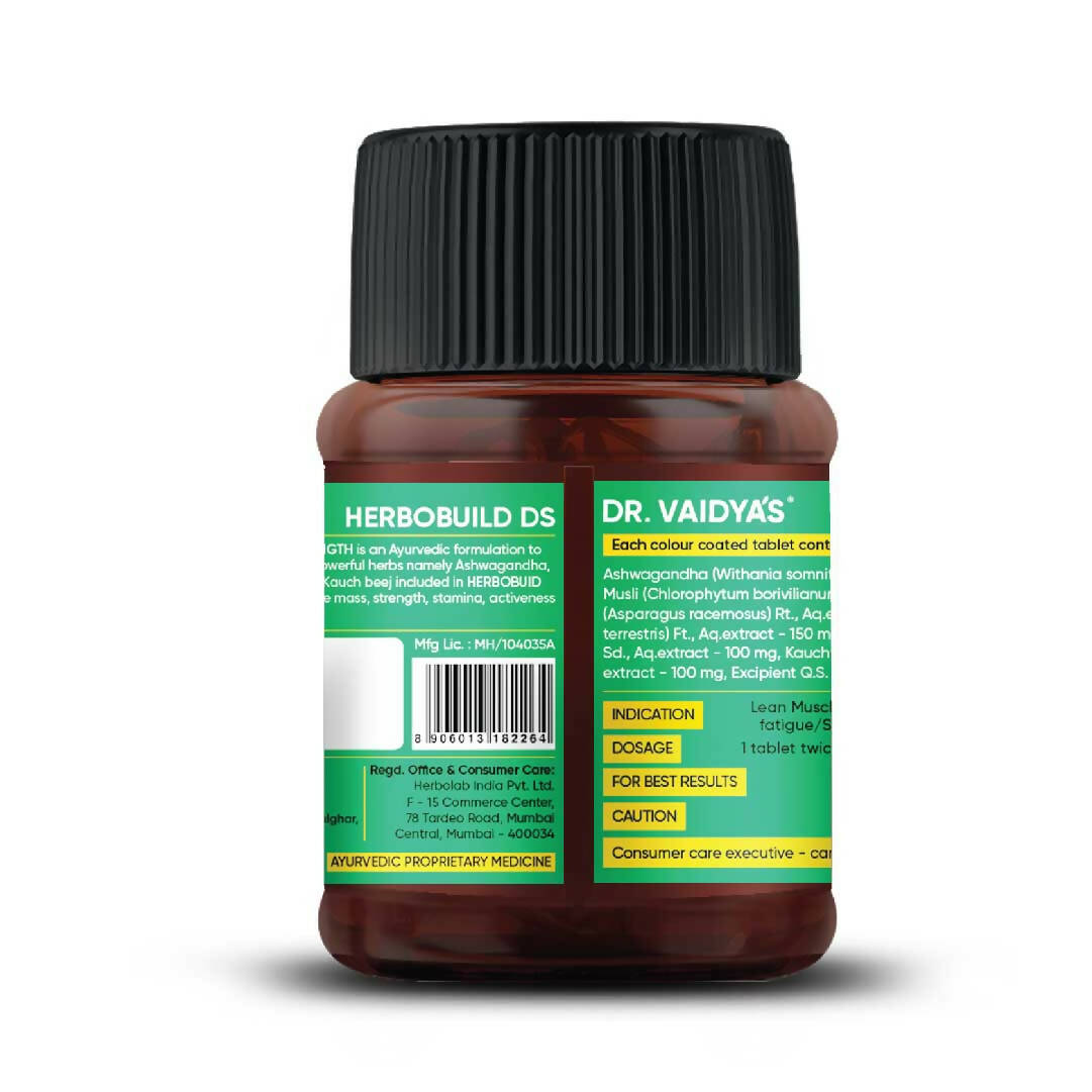 Dr. Vaidya's Herbobuild DS (Double Strength) Tablets - Distacart