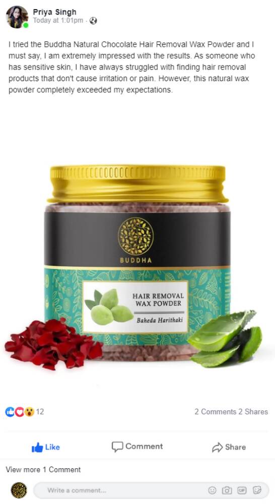 Buddha Natural Wax Powder Natural Instant Painless Hair Removal - Distacart