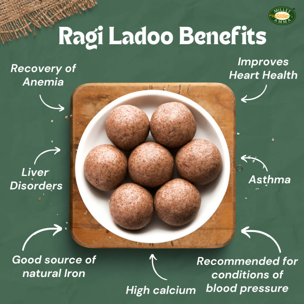 Millet Amma Ragi Laddoo- Made With Jaggery - Distacart