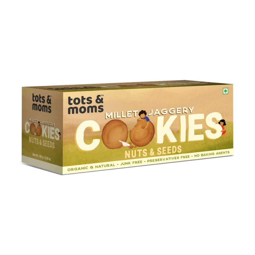 Tots and Moms Millet & Jaggery Cookies with Nuts & Seeds - Distacart