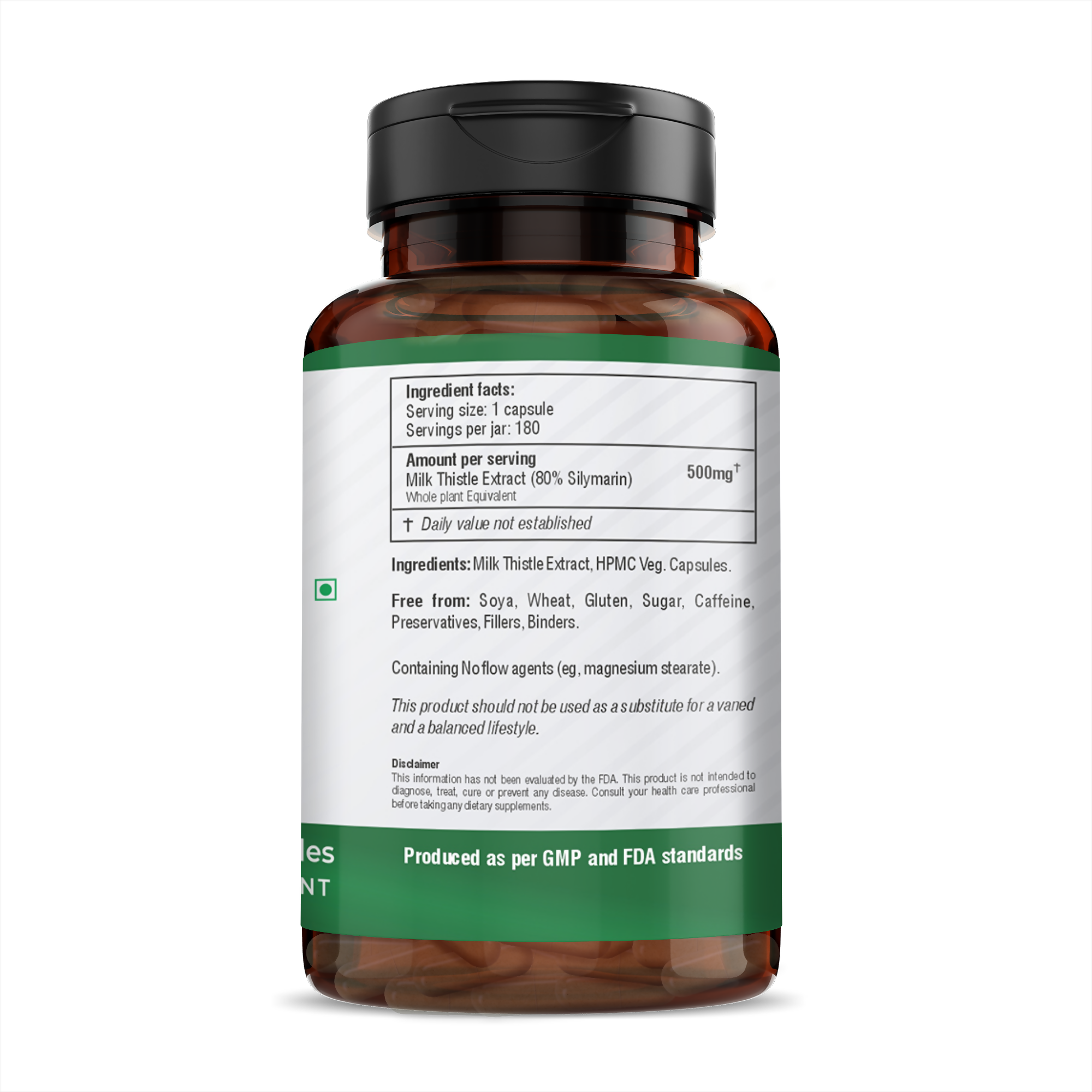 H&C Herbal Milk Thistle Veg Capsules - Distacart