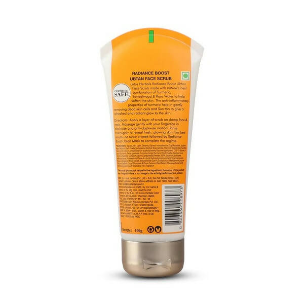 Lotus Herbals Radiance Boost Ubtan Face Scrub - Distacart