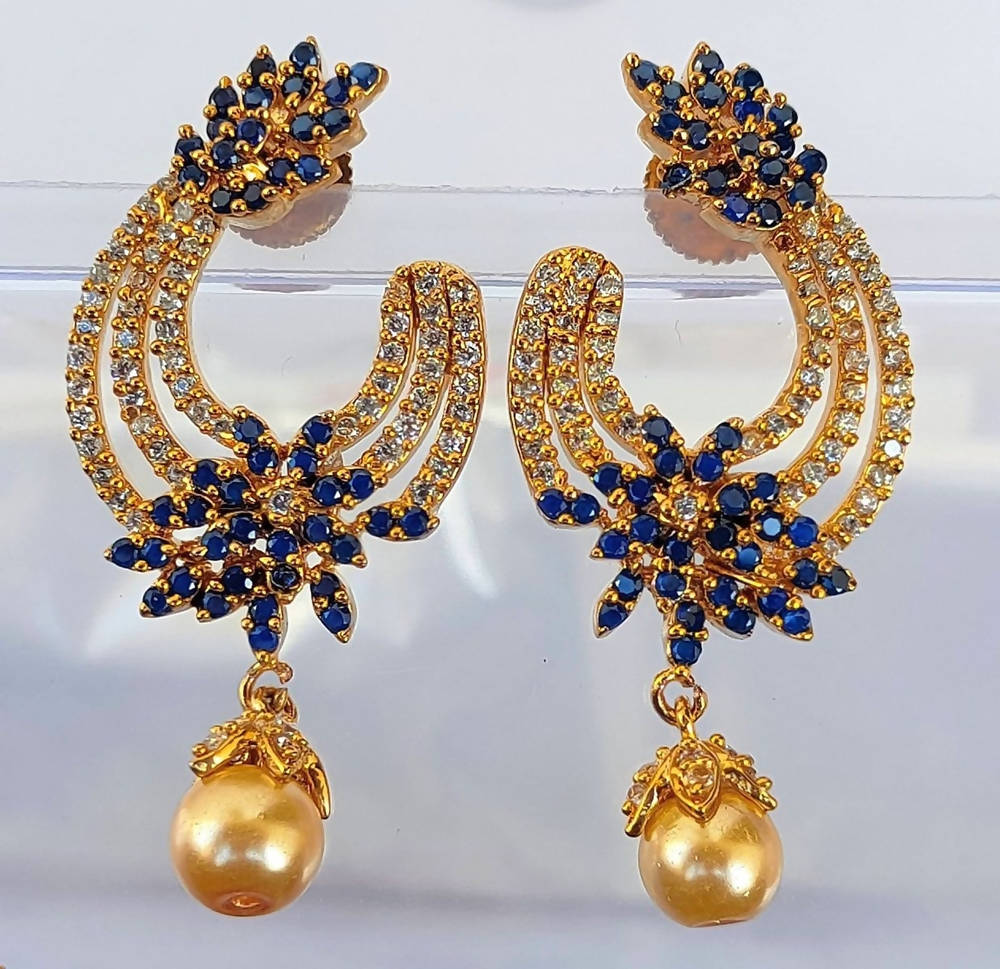 Blue AD Fashion Earrings - Distacart