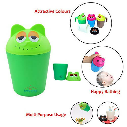 Safe-O-Kid Hair washing Mug cum Rinse mug for kids- Green - Distacart