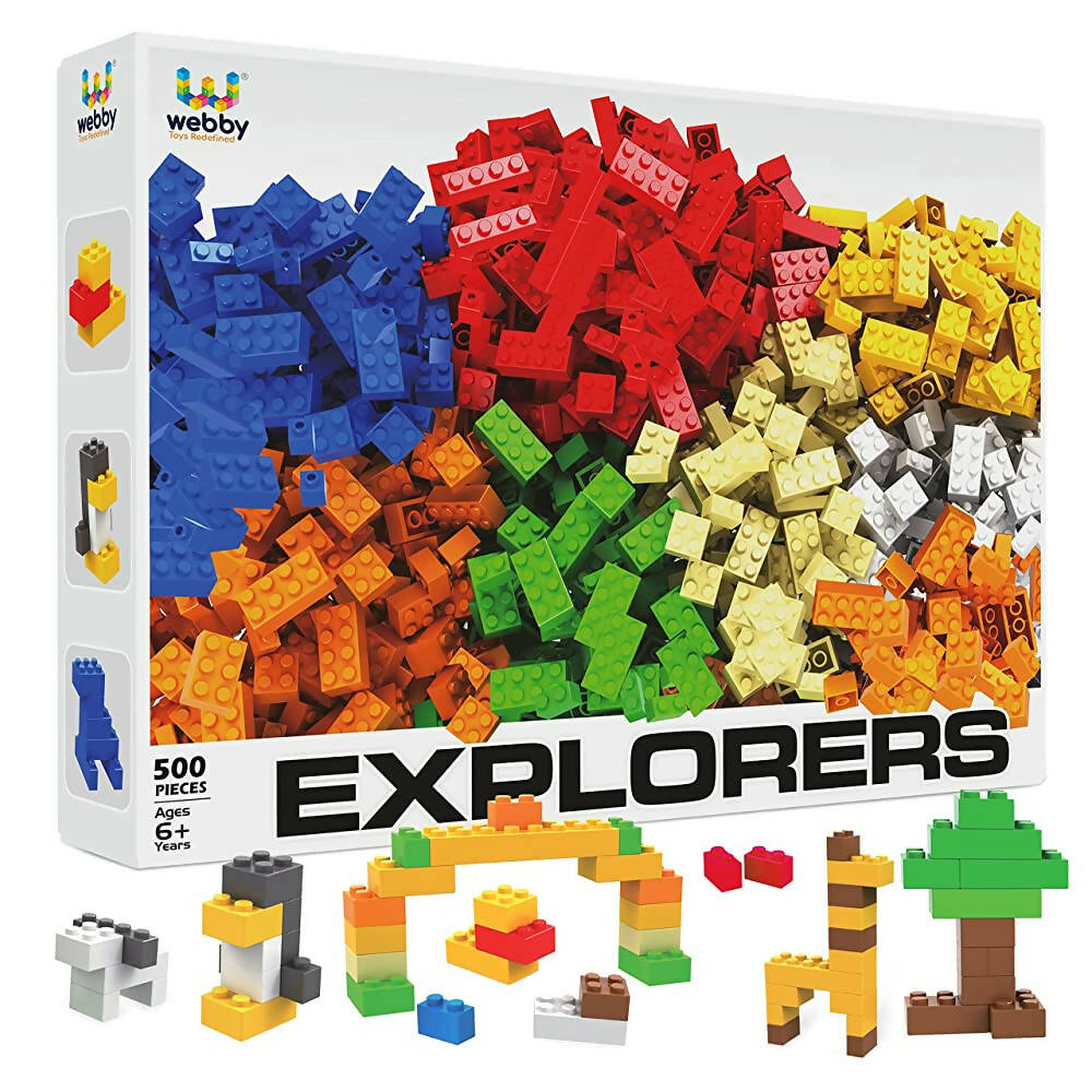 Webby Building Blocks Construction Set- 500 Pcs - Distacart