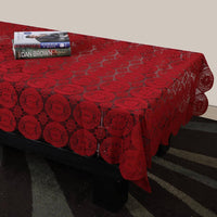 Thumbnail for Stitchnest Net 4 Seater Table Cover - Maroon - Distacart