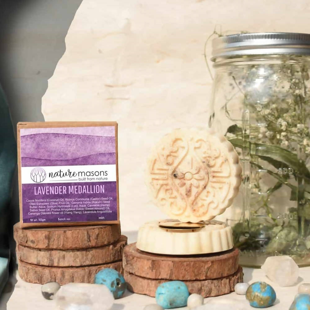 Nature Masons Lavender Medallion Soap Bar - Distacart