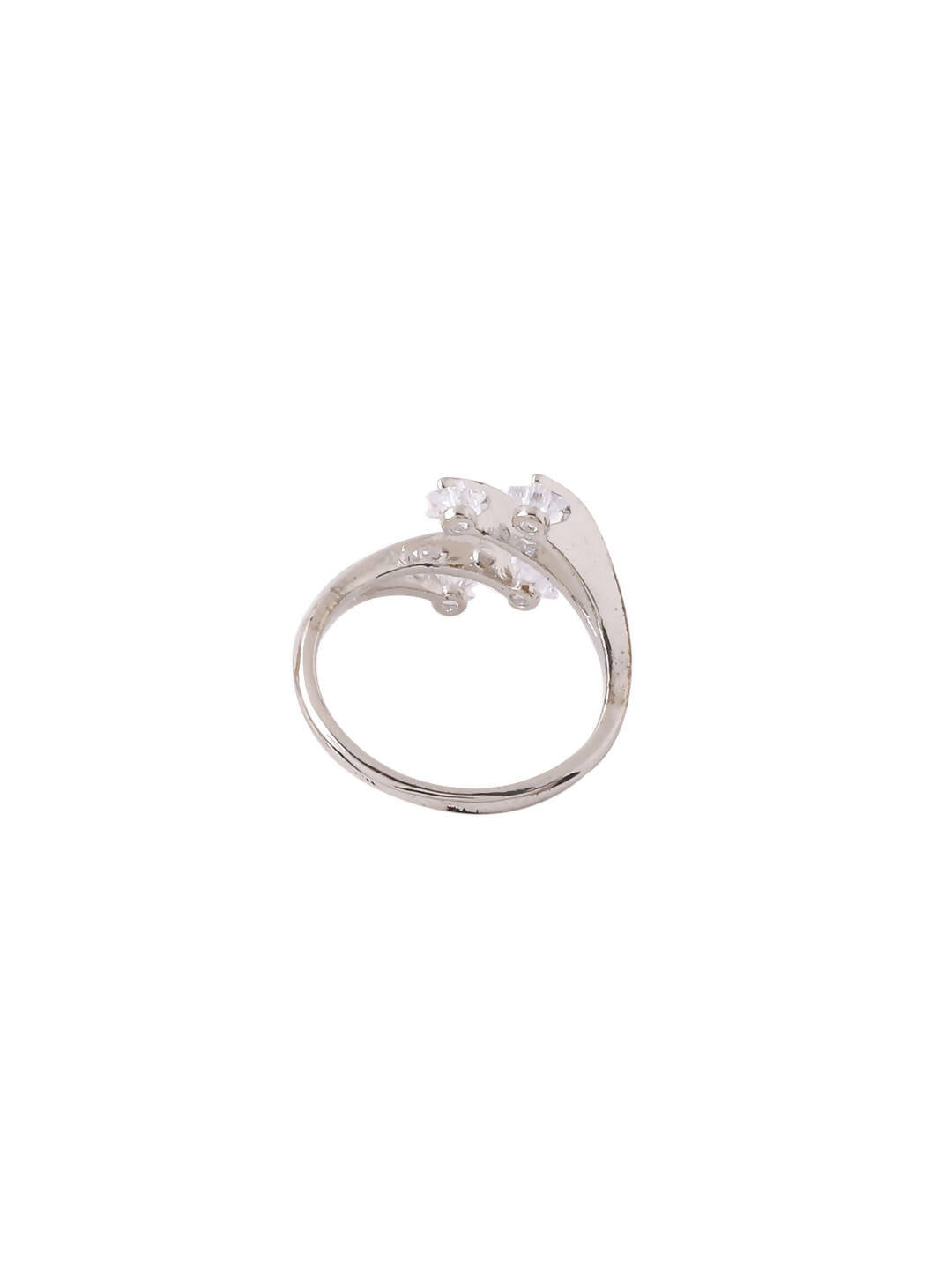 NVR Women's Stylish Latest Silver Plated Ring With Ad Stones - Distacart
