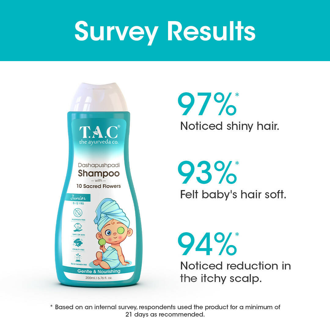 TAC - The Ayurveda Co. Dashapushpadi Ayurvedic Baby Shampoo For Hair Wash, Hair Growth - Distacart