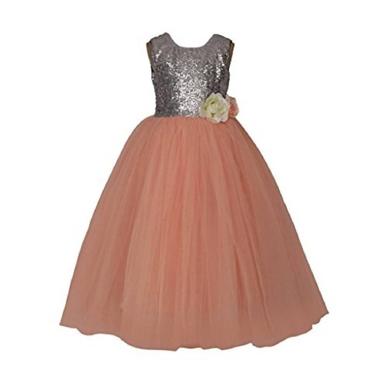 Asmaani Baby Girl Satin A-Line Maxi Full Length Dress (AS-DRESS_22035) - Distacart