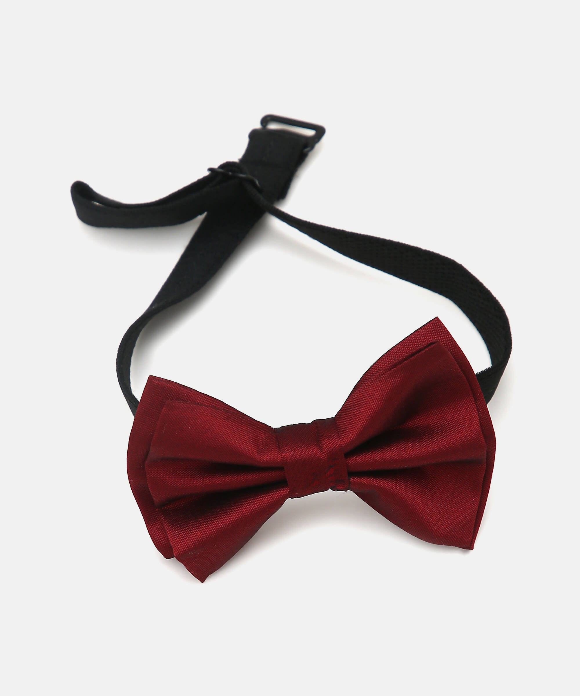 Manet Boys Solid Double Layer Bow - Maroon - Distacart