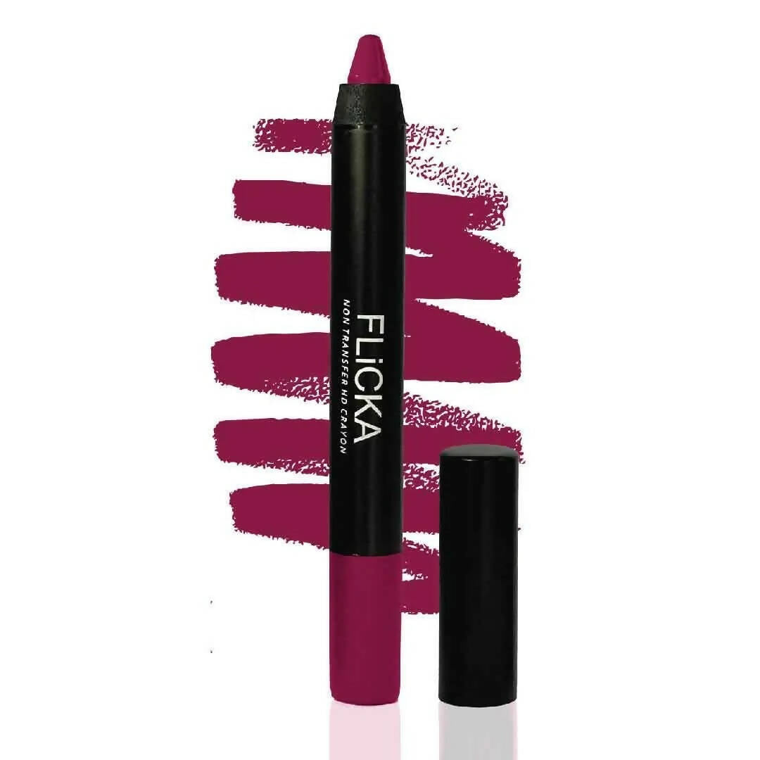 FLiCKA Lasting Lipsence Crayon Lipstick 07 I Am Single - Purple - Distacart