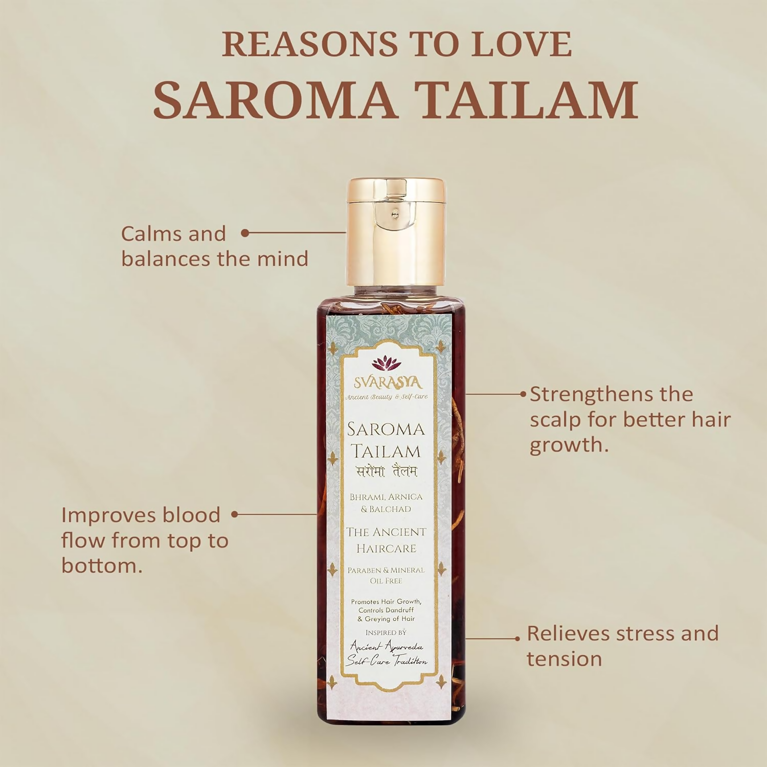 Svarasya Saroma Tailam (Hair Oil) - Distacart
