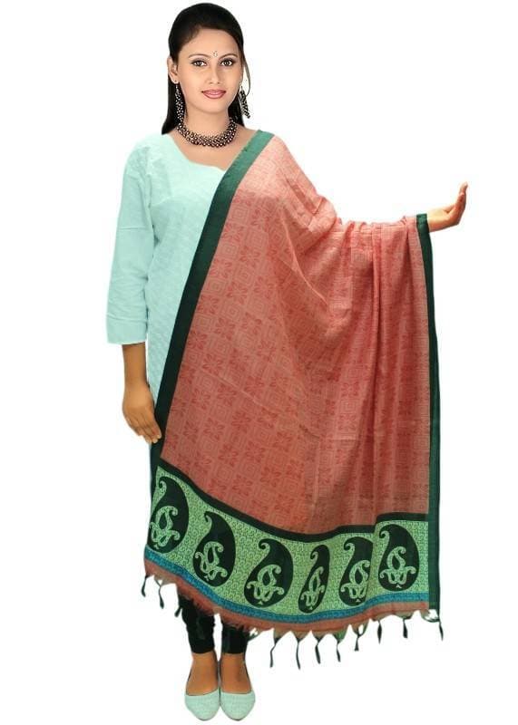 Vamika Double Color Printed Bhagalpuri Silk Dupatta