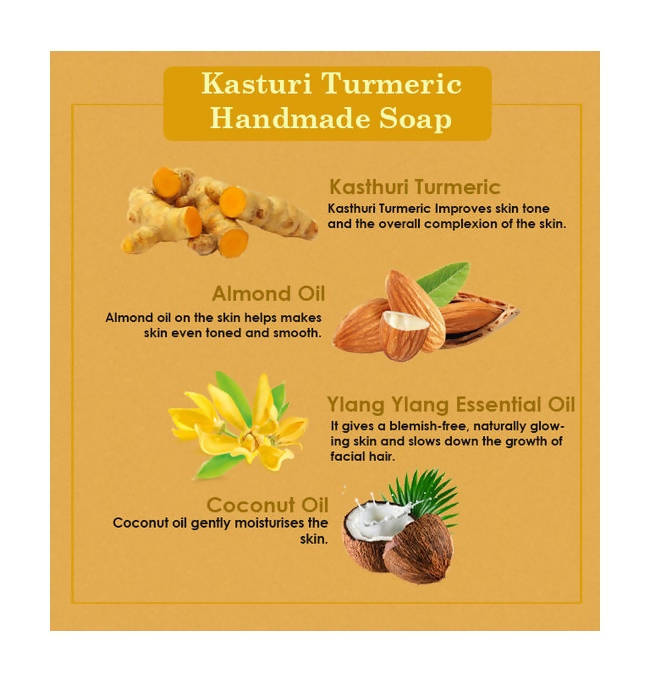 Ancient Living Kasthuri Tumeric Luxury Handmade Soap uses