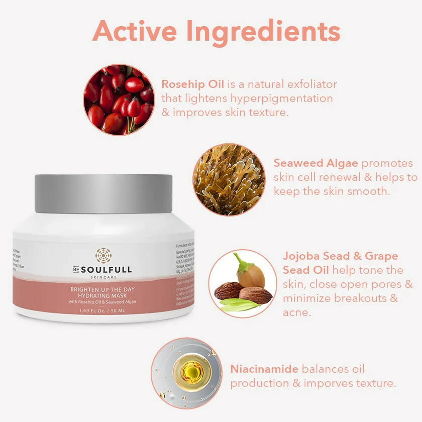 Be Soulfull Brighten Up The Day Hydrating Mask - Distacart